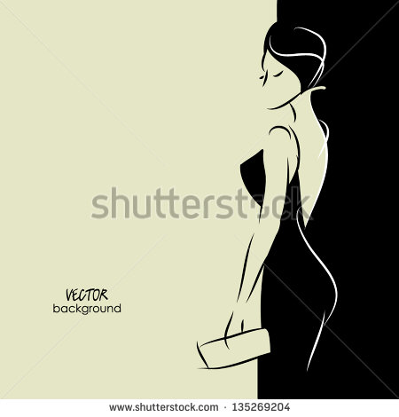 Women Black and White Vector Art