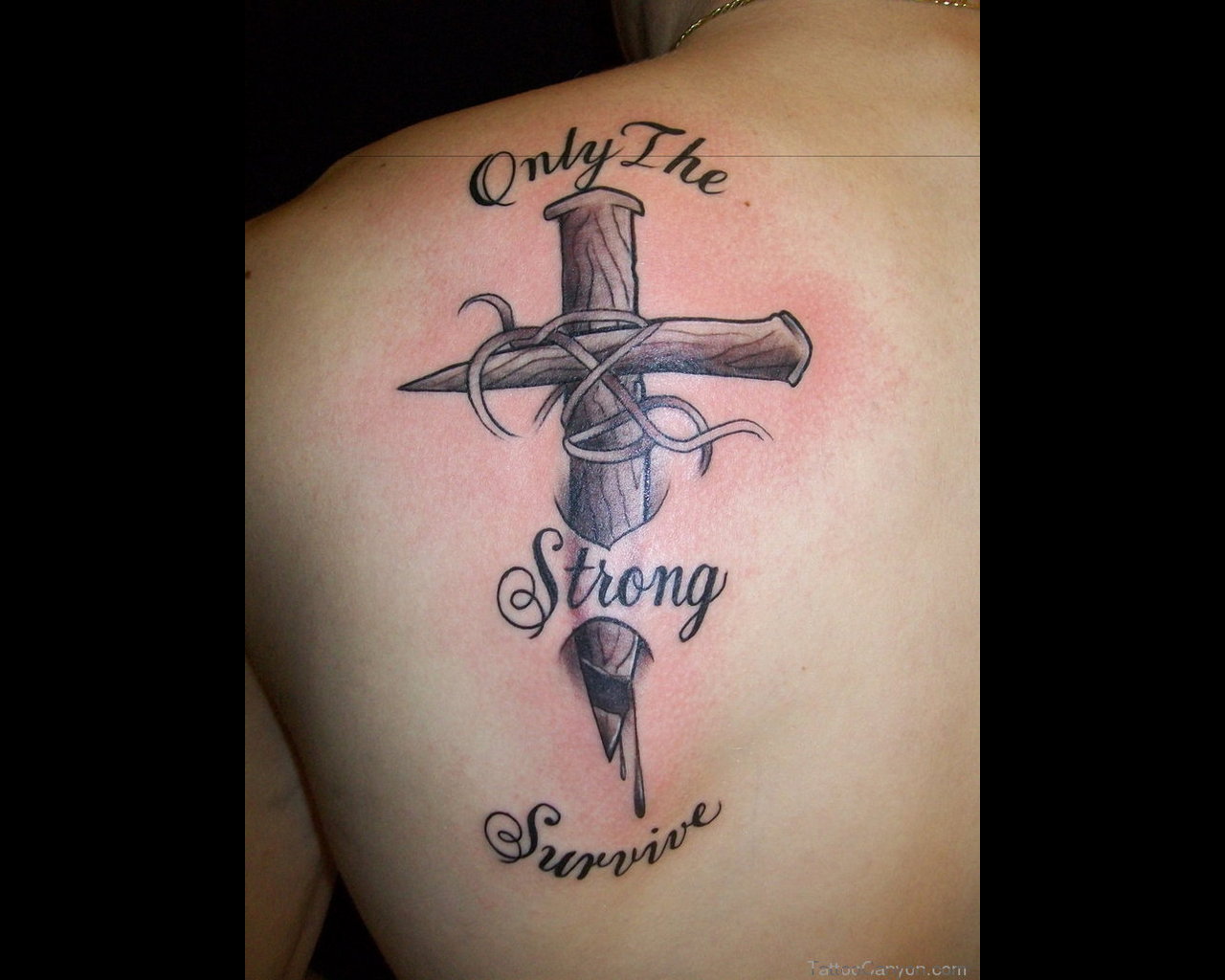 Wooden Cross Tattoo Designs