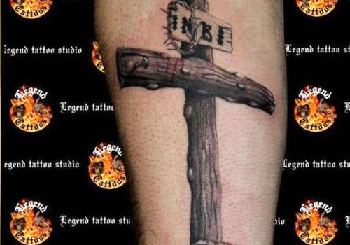 Wooden Cross Tattoo Designs