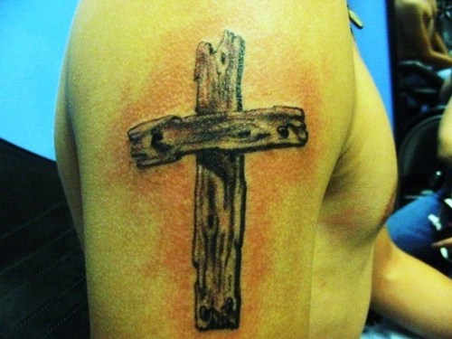 4. Cross with Skull Tattoos for Men - wide 6
