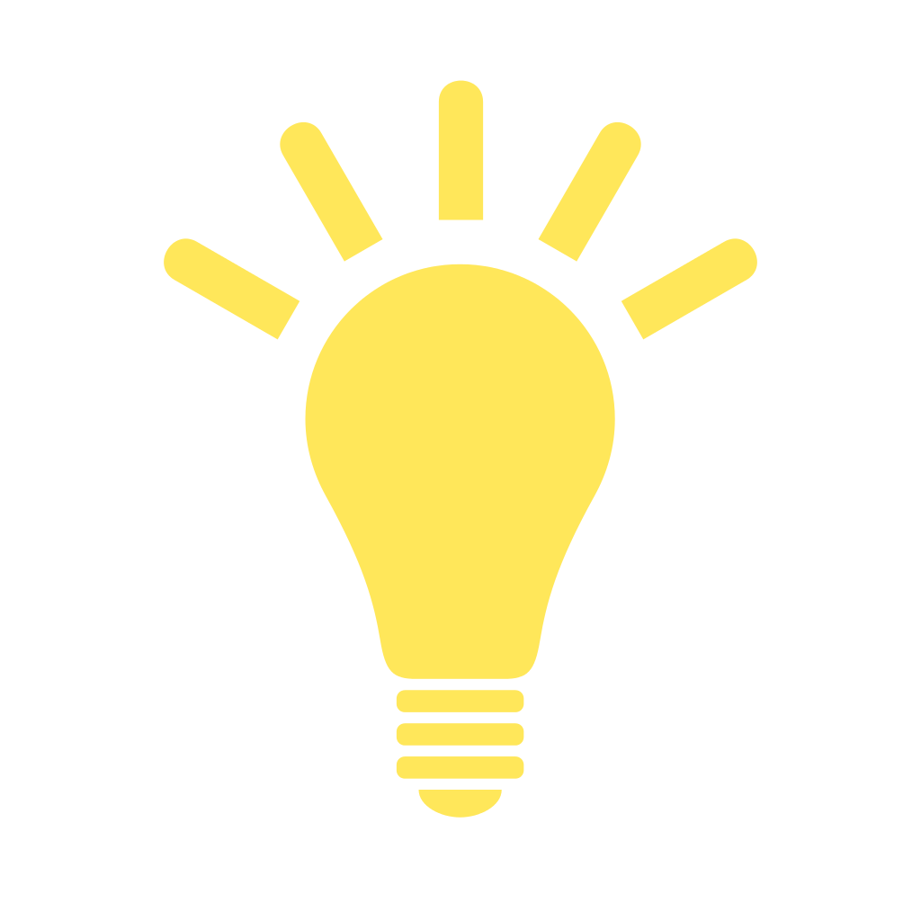 Yellow Light Bulb Icon