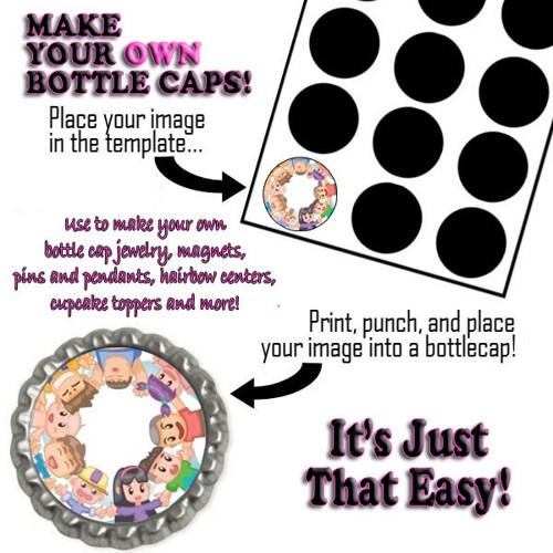 1 Inch Bottle Cap Templates Free