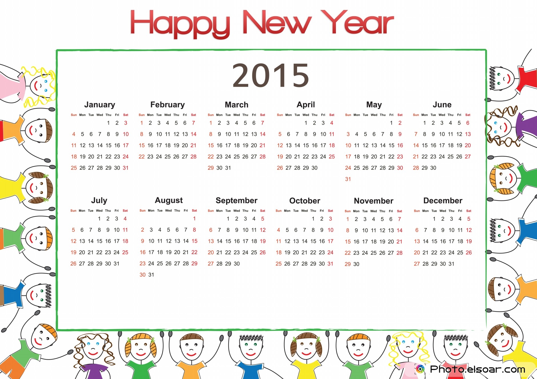 2015 Monthly Calendar Design 2015 Monthly Calendar Design