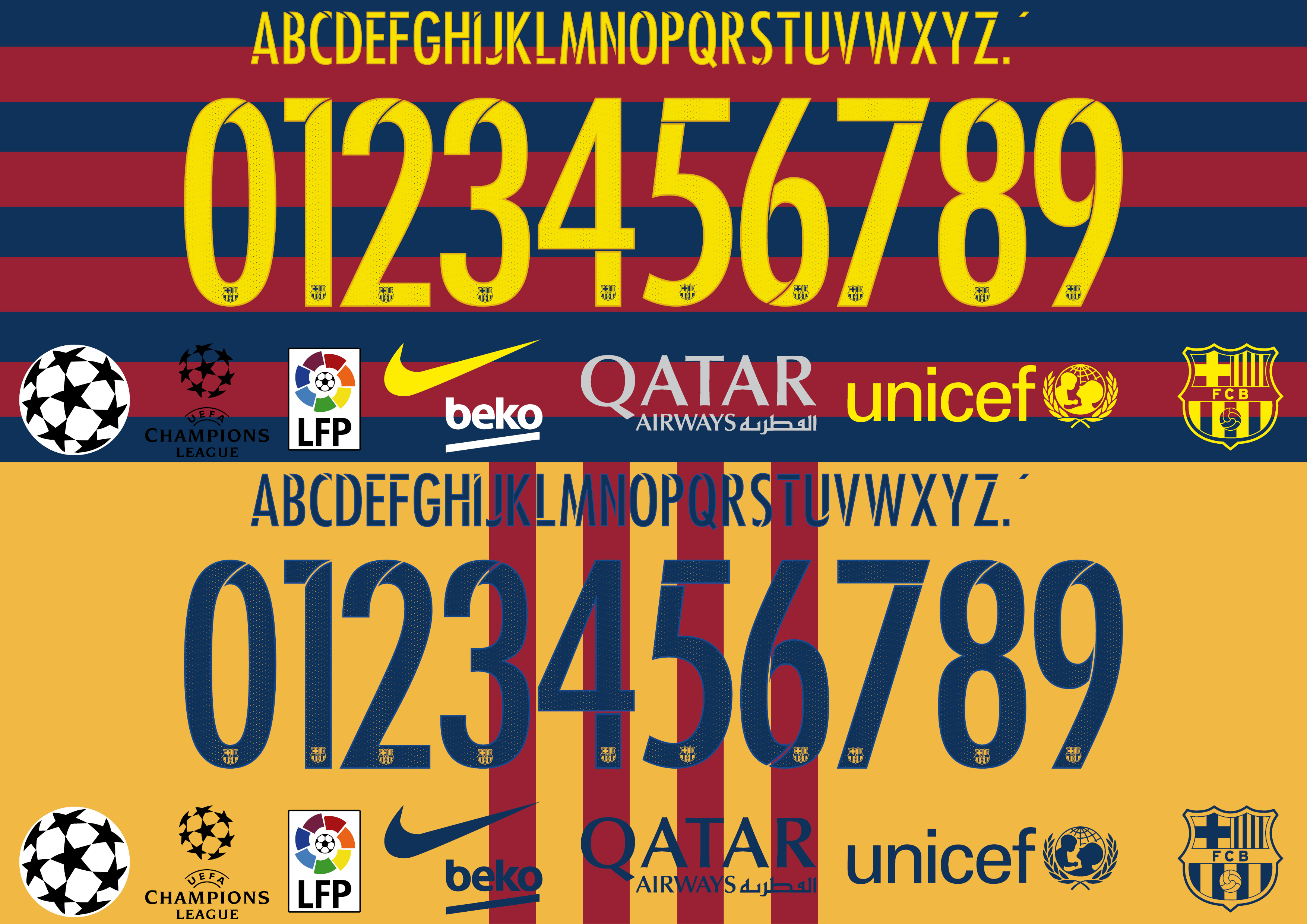 2016 Barcelona Letter Font