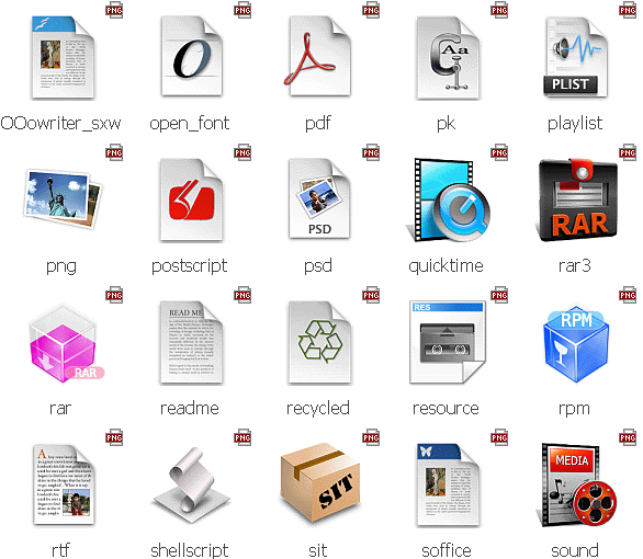 3D File Type Icons