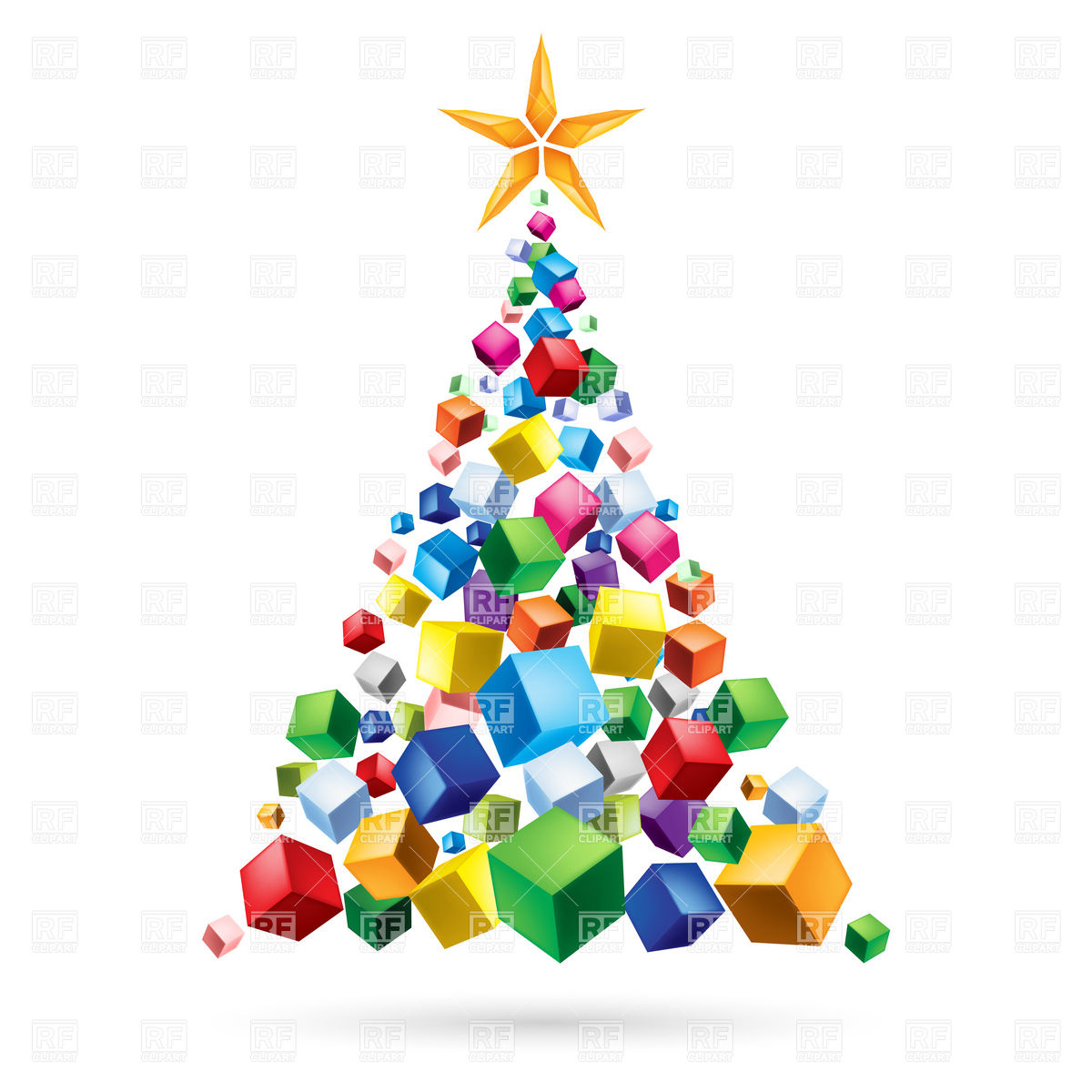 Abstract Christmas Tree Clip Art