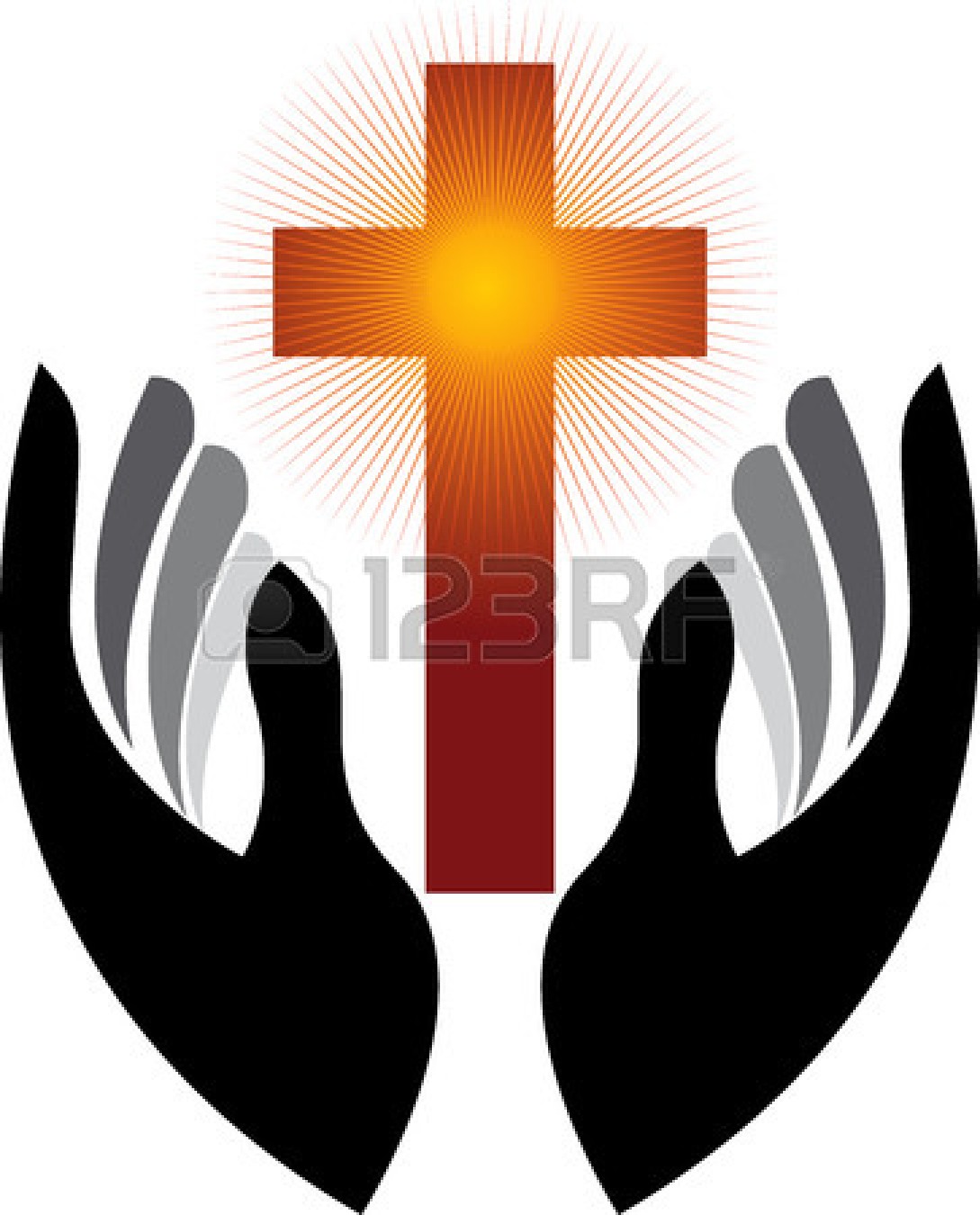 African American Praying Hands Clip Art