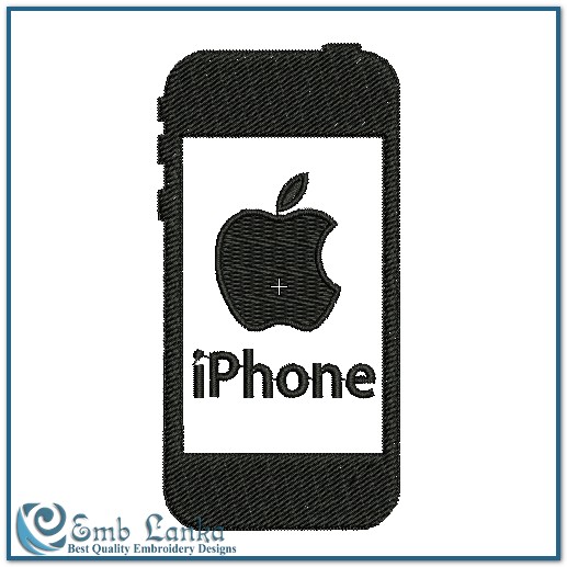 Apple Logo Embroidery Design