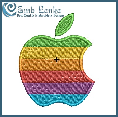 Apple Logo Embroidery Design