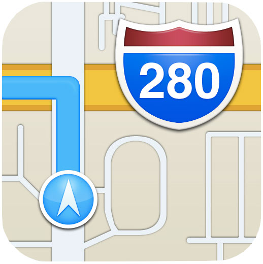 Apple Maps iPhone App Icons