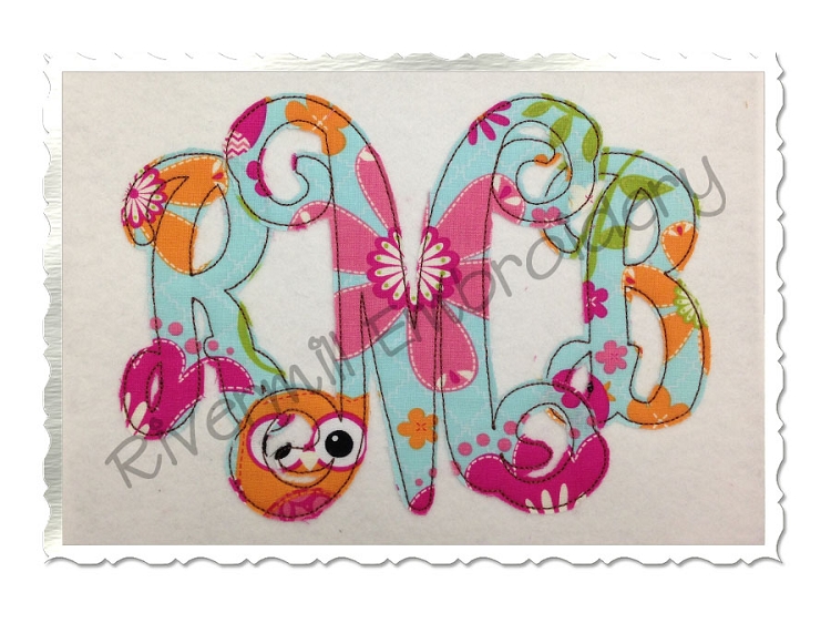 Applique Machine Embroidery Monogram Fonts Applique Machine Embroidery Monogram Fonts