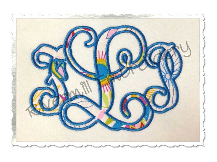 Applique Machine Embroidery Monogram Fonts