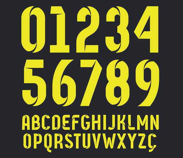 Barcelona Jersey Number Font