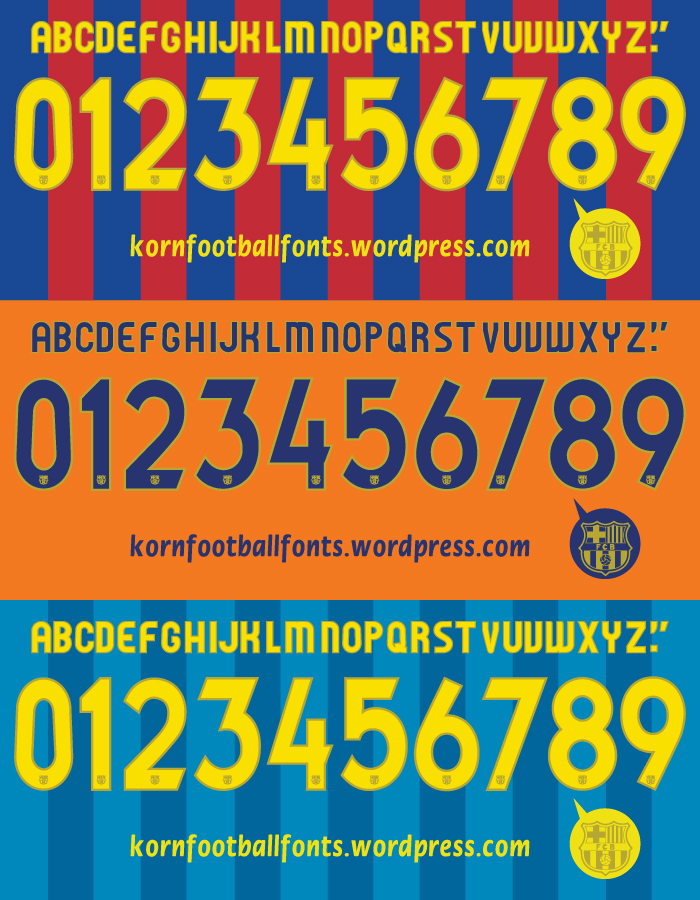 Barcelona Words in Font