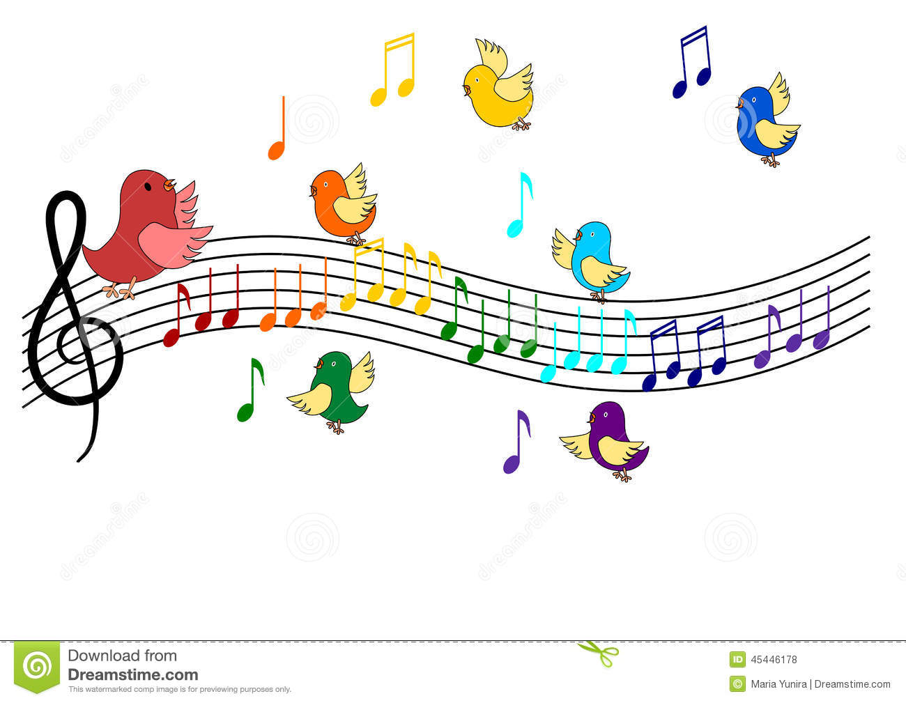 Birds Singing Clip Art