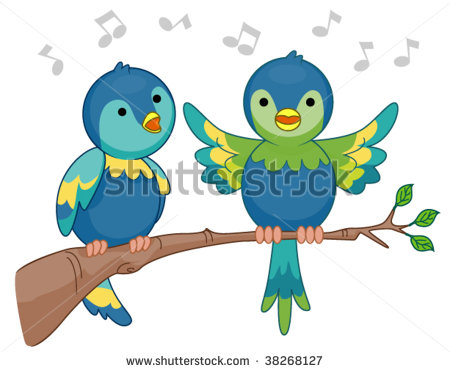 Birds Singing Clip Art