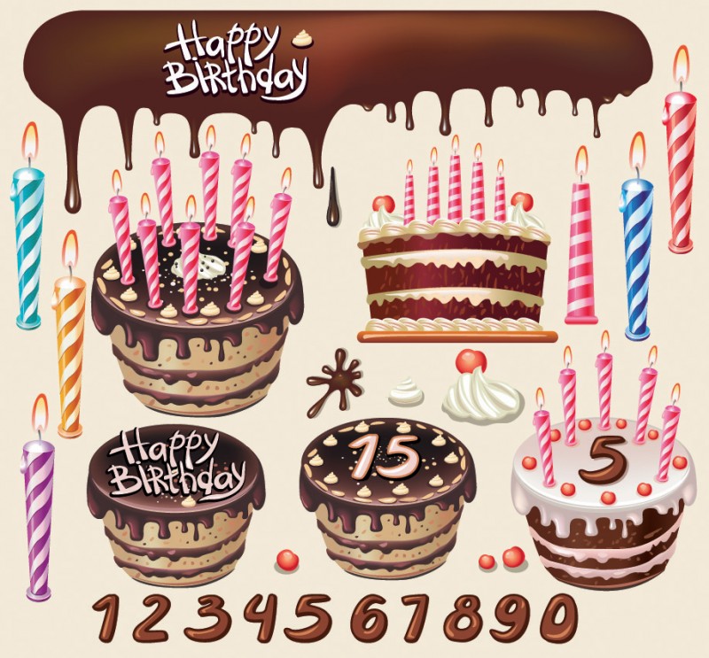 Birthday Cake Vector Art