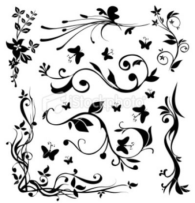 Black and White Designs Clip Art