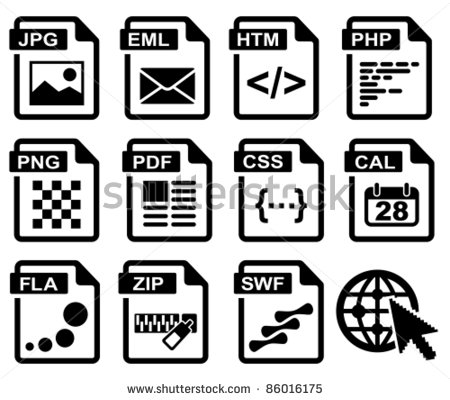 Black and White Document Icon