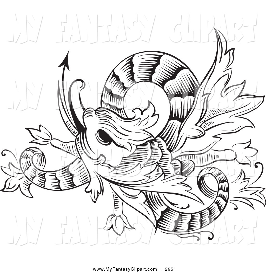 Black and White Dragon Tattoo Designs