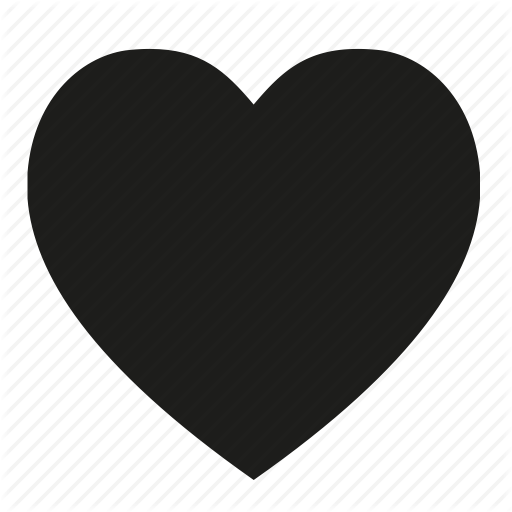 Black and White Heart Icon Black and White Heart Icon