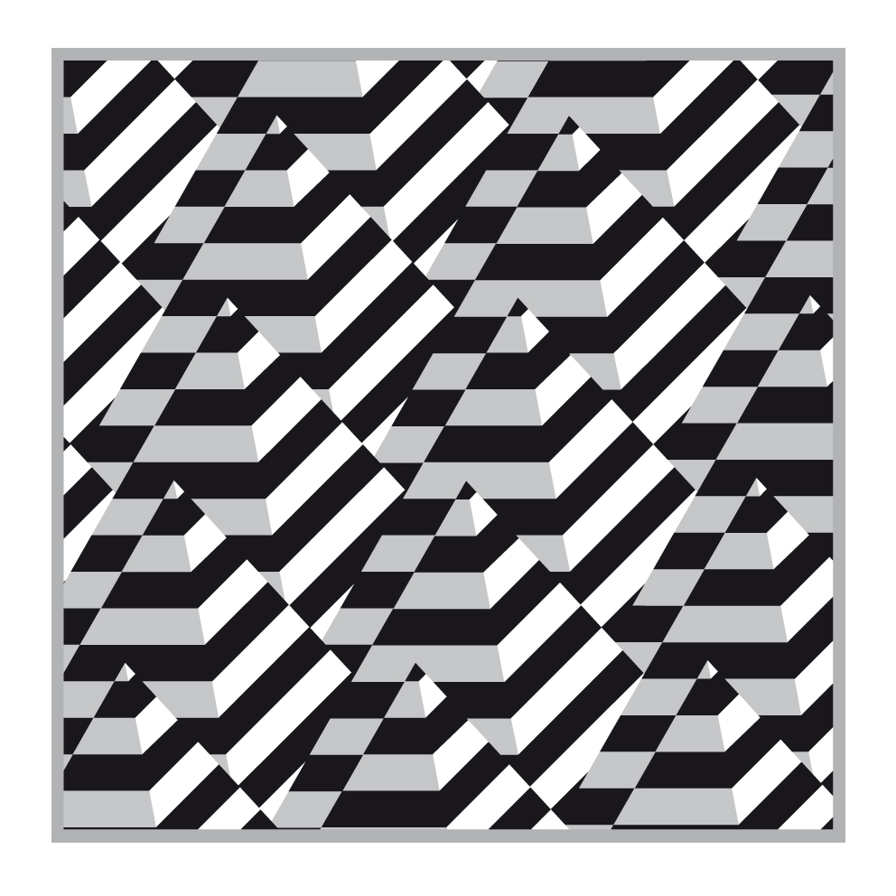 Black and White Op Art Pattern