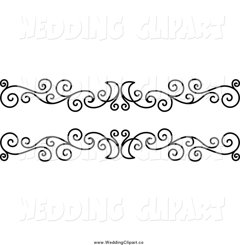 Black and White Swirl Border