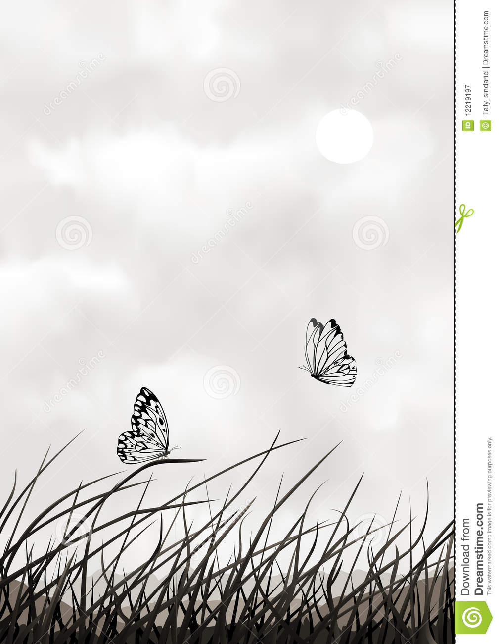 Black and White Vector Butterflies