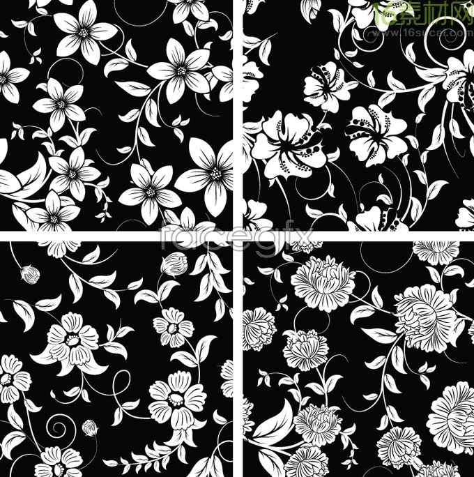 Black and White Vector Patterns