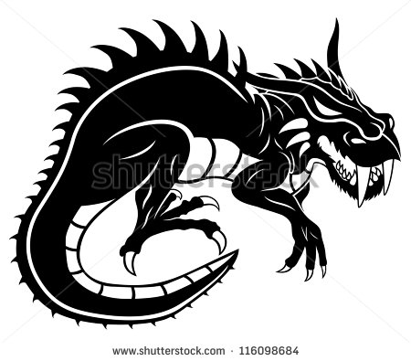 Black Dragon Vector