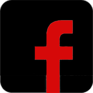 Black Red Facebook Icon