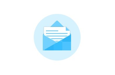 Blue Email Icon Flat Blue Email Icon Flat