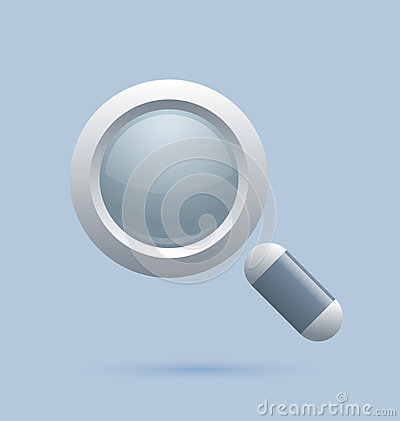 Blue Magnifying Glass Icon