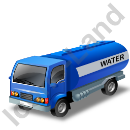 Blue Water Tank Truck