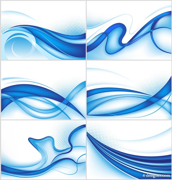 Blue Wavy Lines Vector