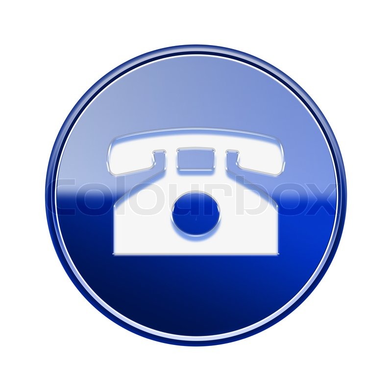 Blue White Phone Icon