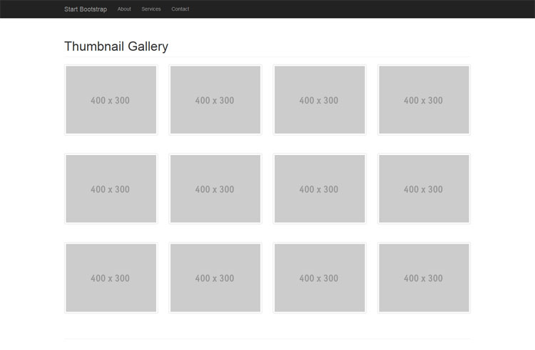 Bootstrap Gallery Template