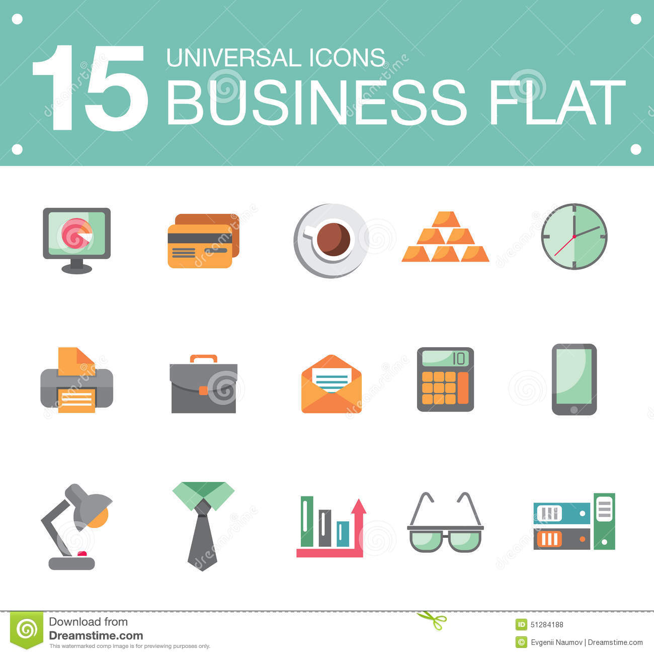 Business Icons Vector Flat