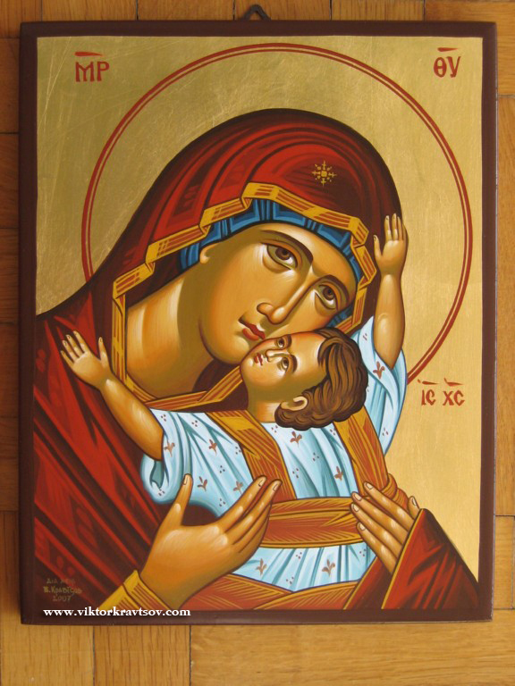 Byzantine Icons Mary and Jesus