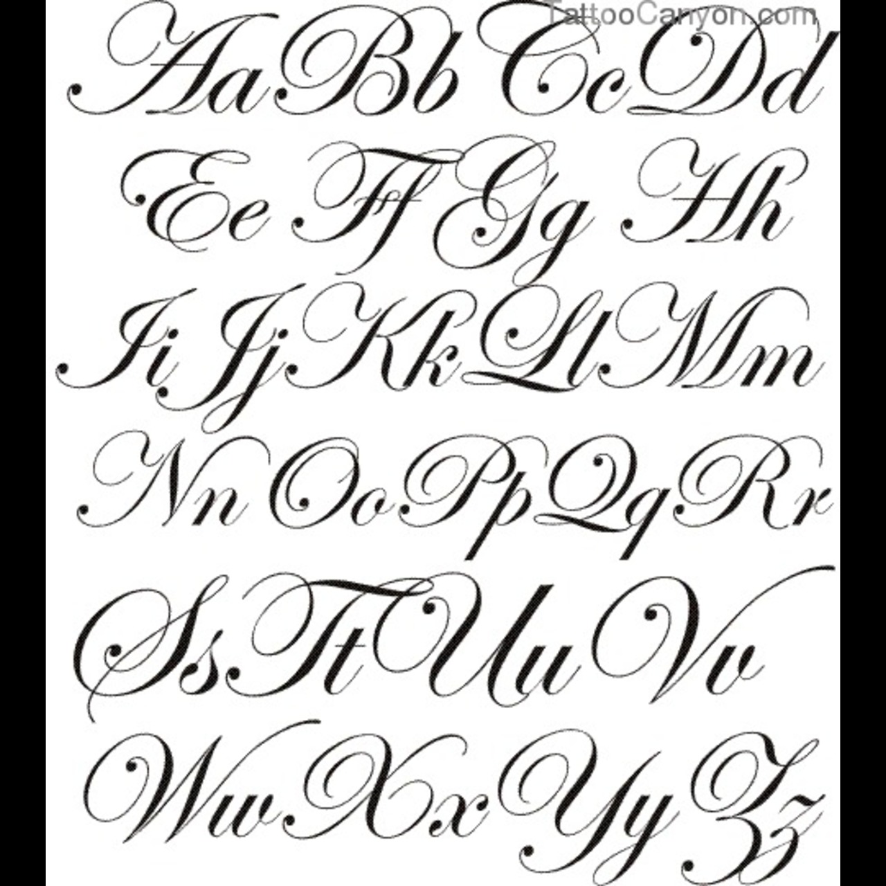 Calligraphy Alphabet Font Script