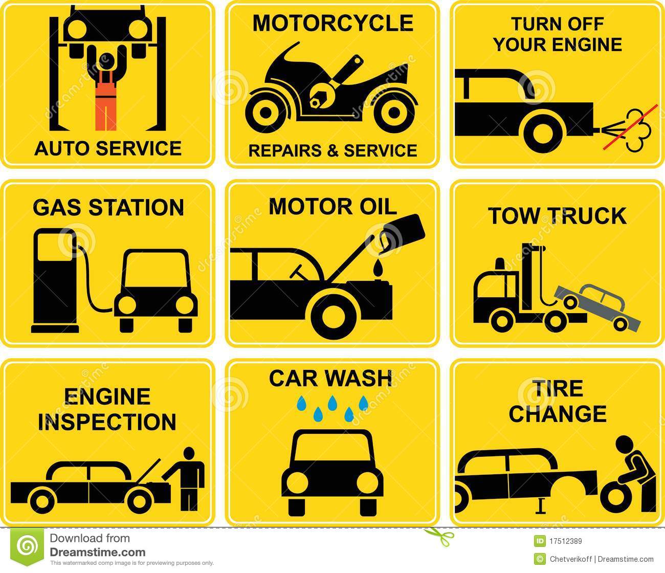 Car Auto Repair Service Symbol Icon