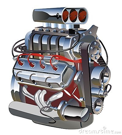 Cartoon Car Engine