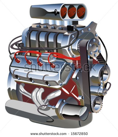 Cartoon Car Engine