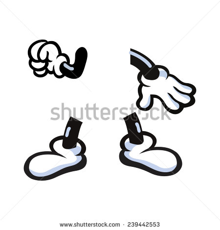 Cartoon Hands and Feet Clip Art