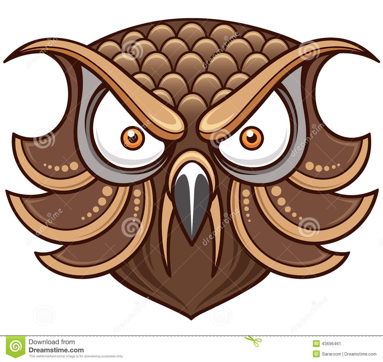 Cartoon Owl Head