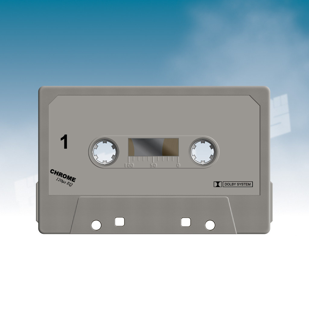 Cassette Tape Label PSD