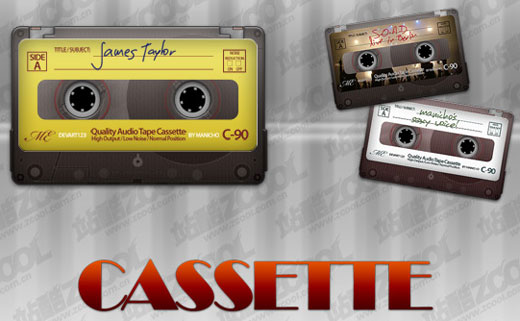 Cassette Tape Template Photoshop