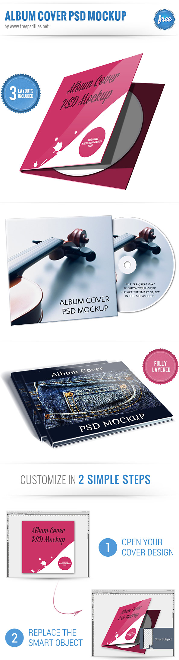 CD Cover Template PSD