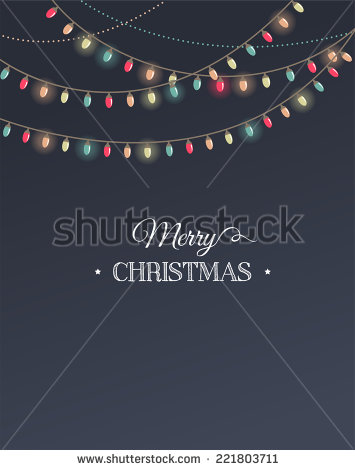 Chalkboard Background with Christmas Lights Chalkboard Background with Christmas Lights