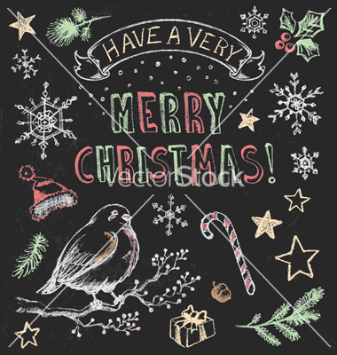 Christmas Chalkboard Vector